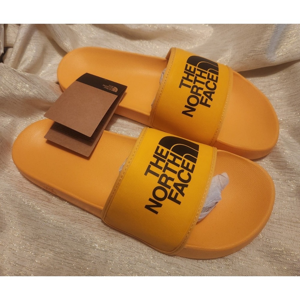 The North Face Men's Base Camp Slide III Sumitt Gold TNF Black Size 12 NEW